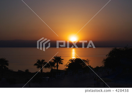 在死海的日落 428438