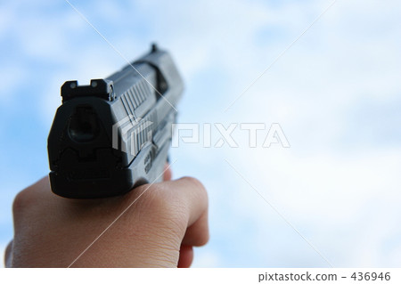 Blue sky and handgun 3 436946