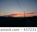 Electric wire of sunset 437231