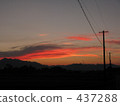 Sunset and electric wire 437288