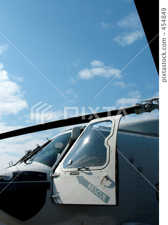 Helicopter and blue sky Helicopter and blue sky 454849