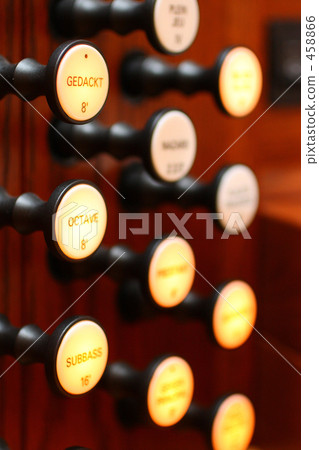 Tone color button on pipe organ Tone color button on pipe organ 458866