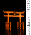 Torii漂浮在湖中 462050
