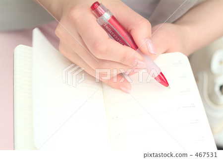 A woman writing a note 09 A woman writing a note 09 467531