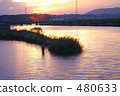 Sunset and the surface of the water 480633