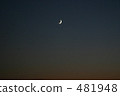 Twilight sky and moon and Venus 481948