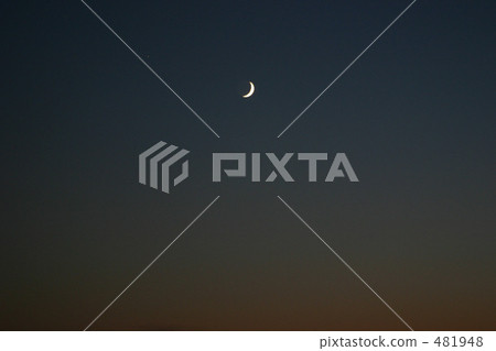 Twilight sky and moon and Venus Twilight sky and moon and Venus 481948