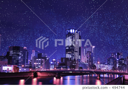 滿天星斗的天空建設城市 滿天星斗的天空建設城市 494744