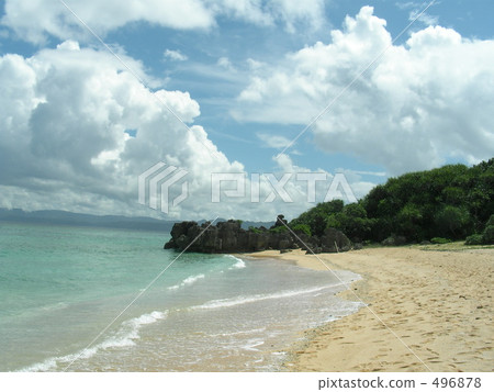 sand beach, sandy beach, water's edge 496878