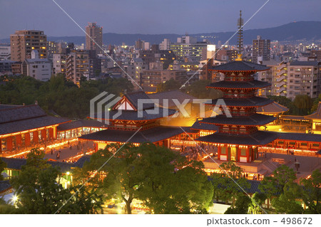Osaka Shitennoji Ten thousand lights Night view 498672