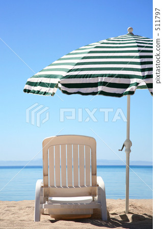 Beach chair and umbrella 511797