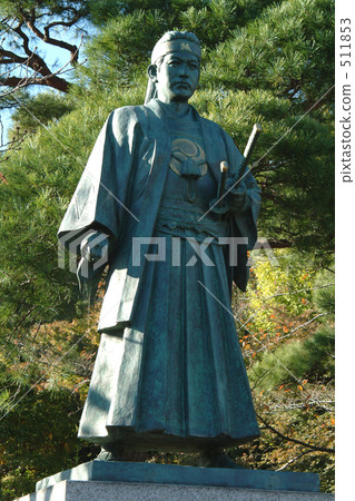 图库照片: 土方岁三 铜像 世田谷区羽根木公园