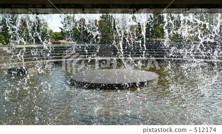 falling water, fountain, water fountain 512174