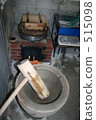 pestle, iron pot, mortar 515098