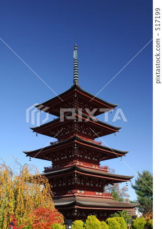 Autumnal day and five-storied pagoda Autumnal day and five-storied pagoda 517199