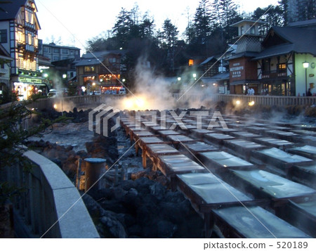yubatake, hot water field, kusatsu hot spring 520189