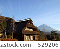 Old private house and Mt. Fuji 529206