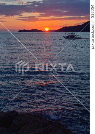 傍晚 海面 黃昏 539354