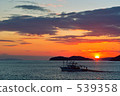 sunset, fishing boat, boat 539358