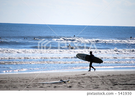 surfing, silhouette, silhouetted 541930