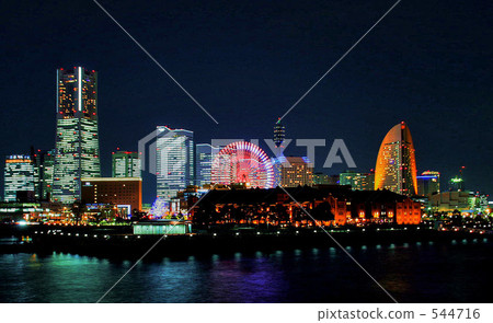 横滨夜景 Hdr 图库照片