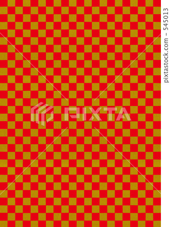 Hand printed style checkered red and gold 545013