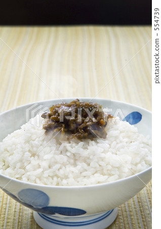 朝日的Tsukudani和米飯 554739