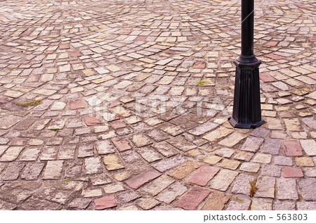Cobblestone street lights Cobblestone street lights 563803