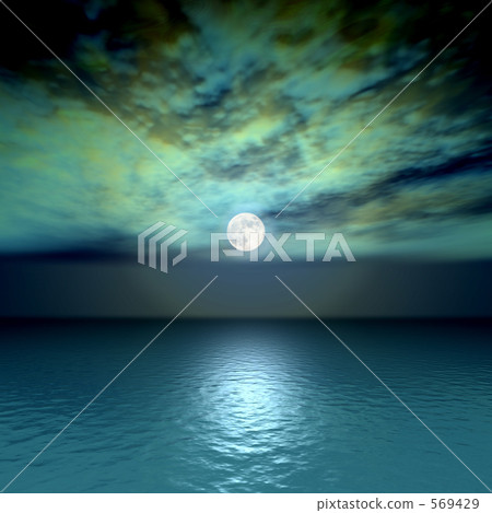 月光漂浮在大海和彩虹中 月光漂浮在大海和彩虹中 569429