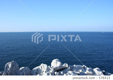 horizon, blue water, marine 576413