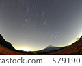 富士山降臨深夜的星星 579190