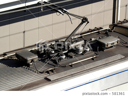 Overhead wire and pantograph 581361