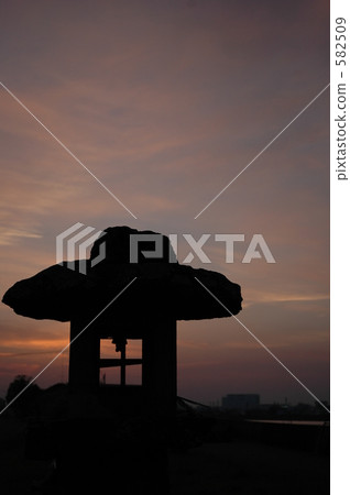 stone monument, stone pillar, morning glow 582509