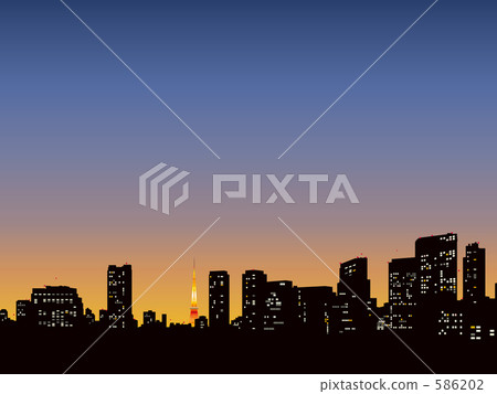 City illustration Night view 586202