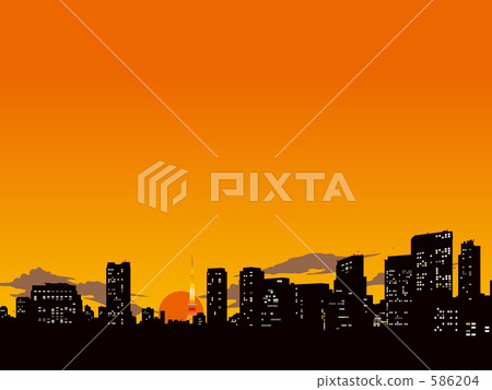 City illustrations Evening 586204