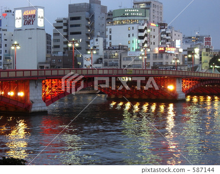 sumida river, railway bridge, bridge 587144