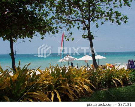 parasol, parasols, blue water 587181