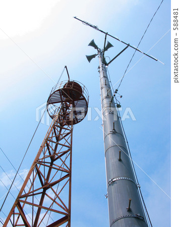 Fire watchtower and cable broadcasting 588481