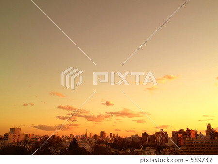 Sunset evening material photo photo photo image 589737
