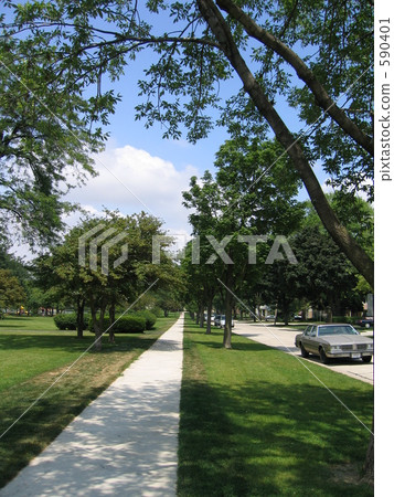 One road in green (Chicago · Park) 590401