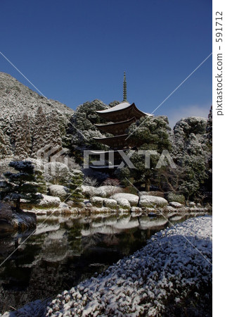 Snow rururikko-ji 5-storied pagoda 591712