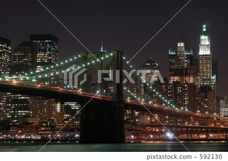 Brooklyn Bridge and Lower Manhattan 592130
