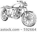 motorcycle, two wheeled vehicle, motorcycling 592664