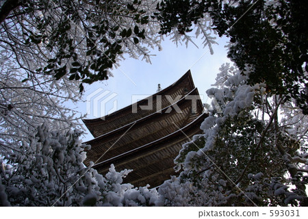 雪rururikko-ji 5層塔 593031