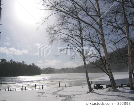 Lake Chuzenji in winter 593098