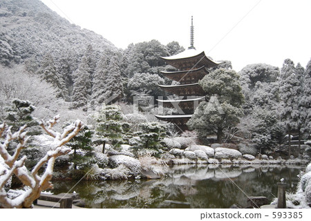 雪rururikko-ji 5層塔 593385
