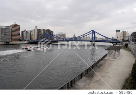 Sumida River and Kiyosumi Bridge 593480