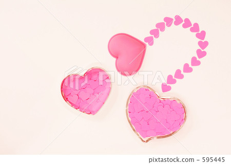 Pink heart shaped handmade items 595445