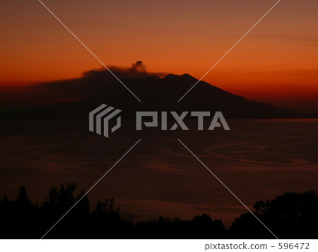 櫻島和日落 596472