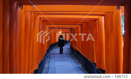 Corridor of red torii 596713